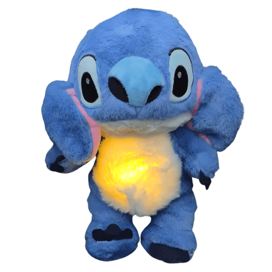 Blue Stitch - Inspired Breathing Plush Toy with Soothing Light and Sound - Babies Mall