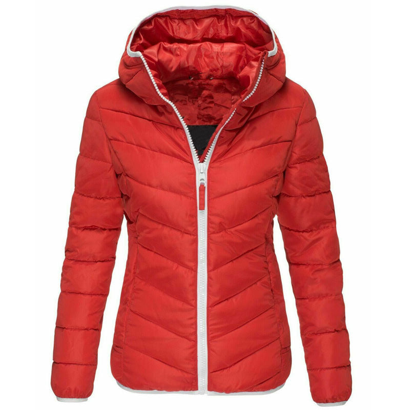 Women's Hooded Cotton-Blend Winter Jacket