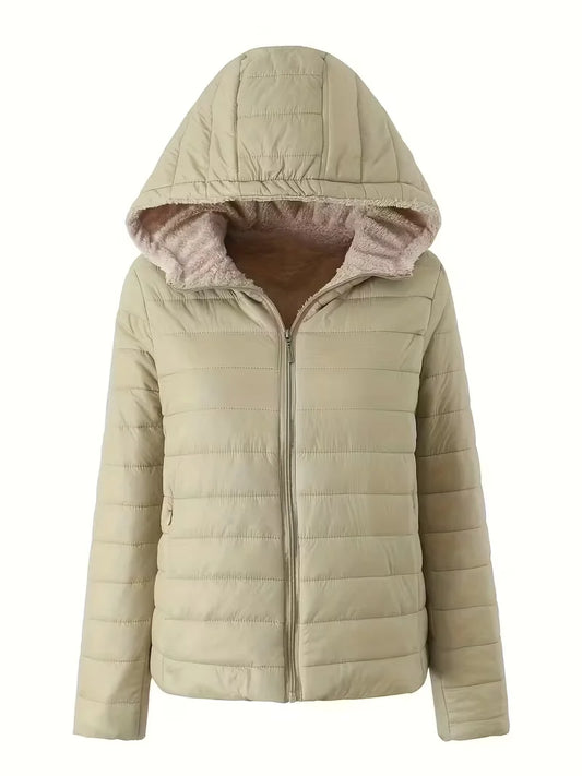 Women's Hooded Cotton-Blend Winter Jacket