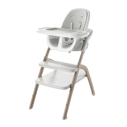6 - in - 1 High Chair to Booster & Step Stool, 4 Heights, Compact Fold - Babies Mall