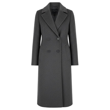 Women's Long Double-Button Wool-Blend Coat