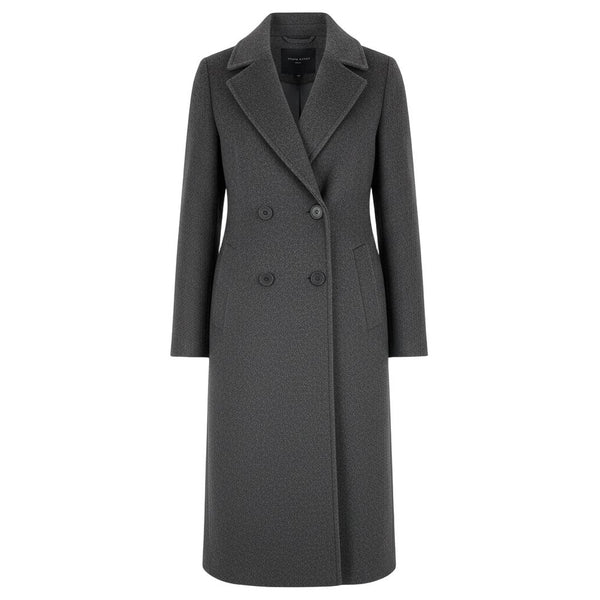 Women's Long Double-Button Wool-Blend Coat