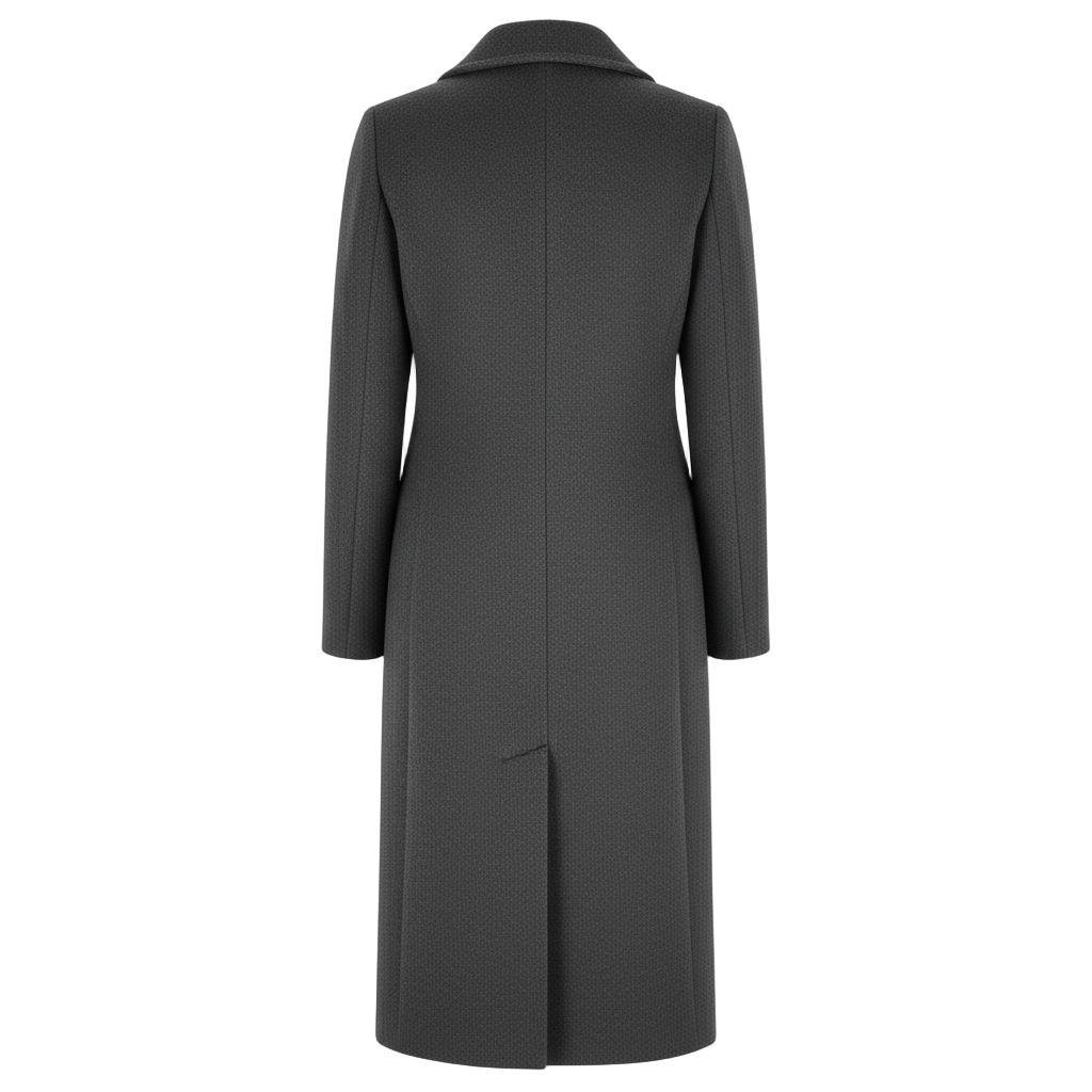Women's Long Double-Button Wool-Blend Coat
