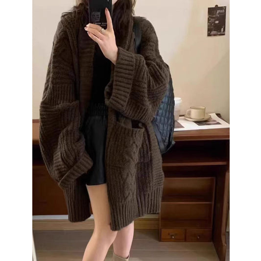 Women's Long Loose Cardigan-Style Coat