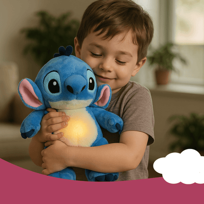 Blue Stitch - Inspired Breathing Plush Toy with Soothing Light and Sound - Babies Mall