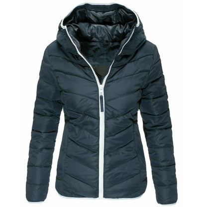 Women's Hooded Cotton-Blend Winter Jacket