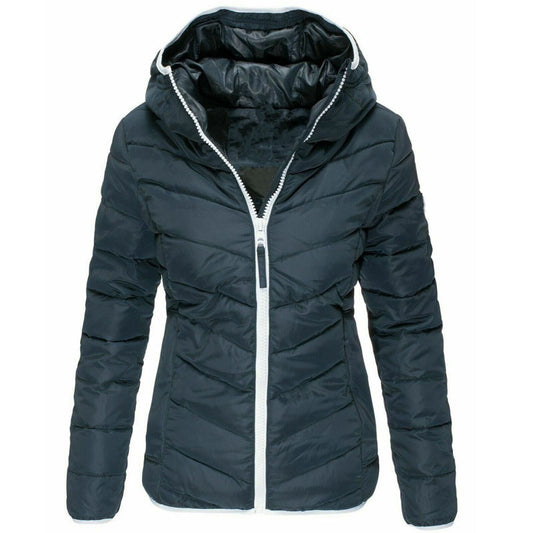 Women's Hooded Cotton-Blend Winter Jacket