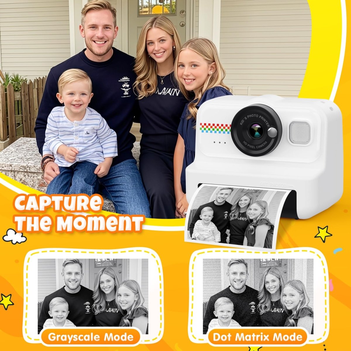 Instant Print Kids Camera with 1080P Video, Filters, 32GB Card & Paper - Babies Mall