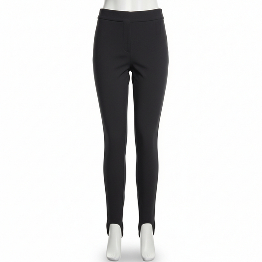 Women's Trousers in Charcoal Black with Stirrup Hem
