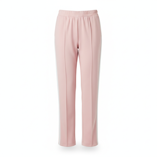 Women's Trousers in Pastel Pink with Side Stripes